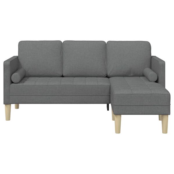 vidaXL Sofa Set mit Kissen Dunkelgrau Polyester