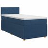 vidaXL Boxspringbett mit Matratze mit Kopfteil Blau 100 x 200 cm Stoff