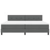 vidaXL Boxspringbett mit Matratze Dunkelgrau 200 x 200 cm Stoff