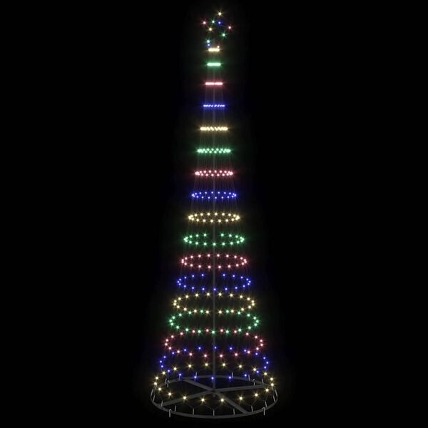vidaXL LED Weihnachtsbaum Mehrfarbig 100,5 x 100,5 x 302,5 cm Metall