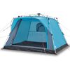 vidaXL Campingzelt 4 Personen Blau Quick Release