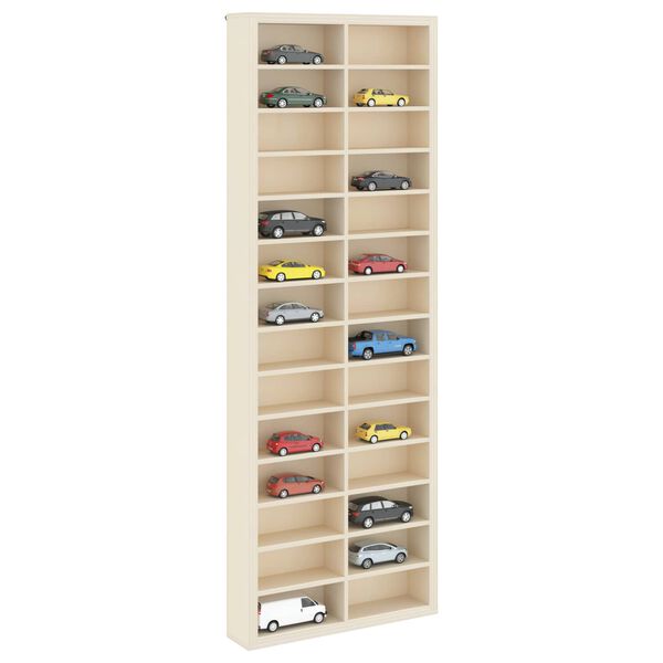 vidaXL Wanddisplay-Case mit Regal Beige 21 x 4,5 x 59 cm Holzwerkstoff