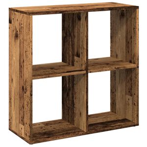 vidaXL Raumteiler-B&uuml;cherregal Altholz-Optik 69,5x29x69,5 cm