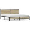 vidaXL Metallbett ohne Matratze Sonoma-Eiche 180x200 cm
