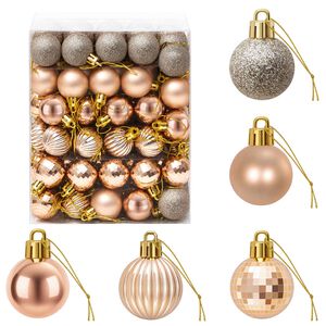 vidaXL Weihnachtskugelset 150 stk. Ros&eacute;gold Durchmesser 3 cm
