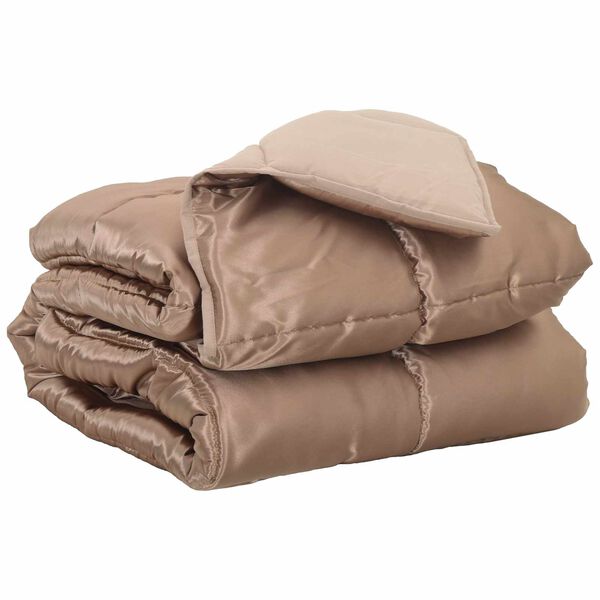 vidaXL Ganzjahresbettdecke Gold 220 x 200 cm Satin und Mikrofaser