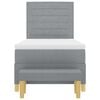vidaXL Boxspringbett mit Matratze Hellgrau 100 x 200 cm Stoff