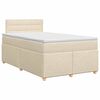 vidaXL Boxspringbett mit Matratze Creme 120 x 190 cm Stoff