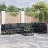 vidaXL Gartensofa-set mit Kissen 7 pcs Schwarz Aluminium