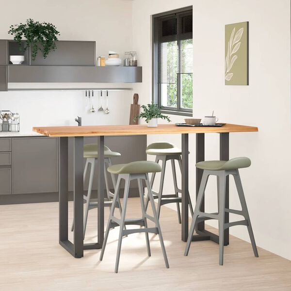 vidaXL Bartisch Baumkante 200x80x112 cm Massivholz Eiche Rechteckig