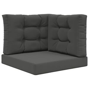 vidaXL Sofakissen f&uuml;r drau&szlig;en 3 pcs Anthrazit Polyester
