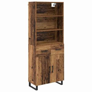 vidaXL Highboard mit Schubladen 2 pcs Altholz Holzwerkstoff