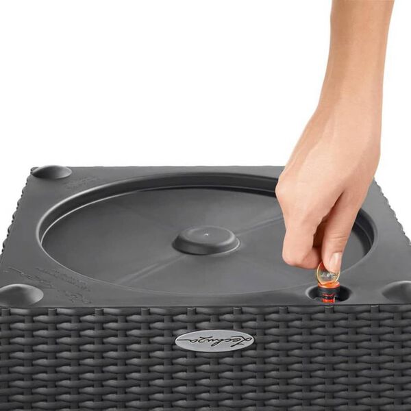 LECHUZA Pflanzgef&auml;&szlig; CUBE Cottage 30 ALL-IN-ONE Granitgrau