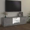 vidaXL TV-Schrank mit LED-Leuchten Betongrau 120x30x36 cm