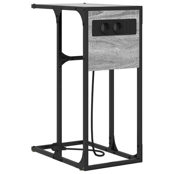 vidaXL Nachttisch Graues Sonoma 41,5 x 26 x 60,5 cm Holzwerkstoff