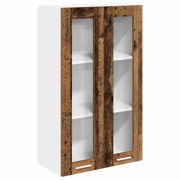 vidaXL H&auml;ngeschrank mit T&uuml;r Altholz 60 x 31 x 100 cm Holzwerkstoff