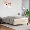 vidaXL Boxspringbett mit Matratze Creme 120x200 cm Kunstleder