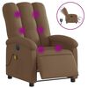 vidaXL Massagesessel Elektrisch Braun Stoff