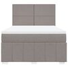 vidaXL Boxspringbett mit Matratze Taupe 160x200 cm Stoff