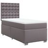 vidaXL Boxspringbett mit Matratze Grau 100x200 cm Kunstleder