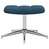 vidaXL Relaxsessel mit Hocker Blau Samt