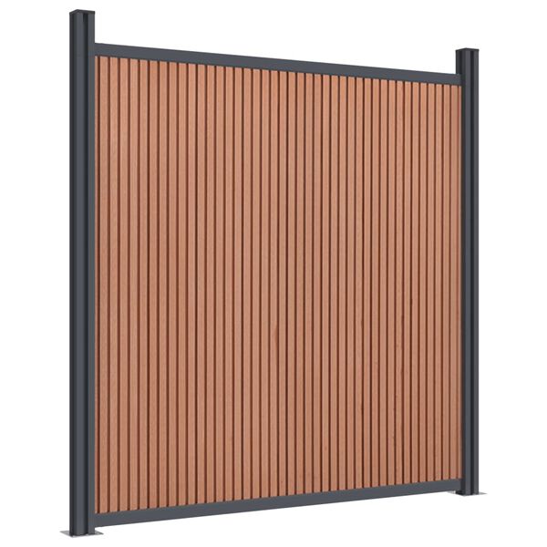 vidaXL Zaunelement Braun 872x186 cm WPC