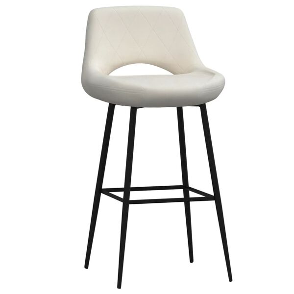 vidaXL Barhocker Creme Samt