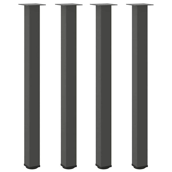 vidaXL Bartischbeine 4 Stk. Anthrazit 110-112 cm Stahl