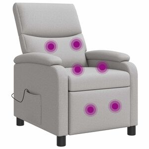 vidaXL Massage Relaxsessel Wolkengrau Stoff