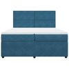 vidaXL Boxspringbett mit Matratze Blau 200x200 cm Samt
