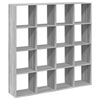 vidaXL B&uuml;cherregal Grau Sonoma 137,5x29x137,5 cm Holzwerkstoff