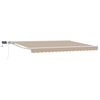 vidaXL Manueller Markisenrahmen mit LEDs Beige und Wei&szlig; 4,5 &times; 3 m