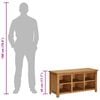 vidaXL Schuhregal 90x37x45 cm Eiche Massivholz