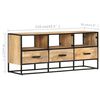 vidaXL TV-Schrank 110x30x45 cm Raues Mangoholz
