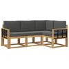 vidaXL Outdoor-Sofagarnitur 4 stk. Wei&szlig; und Anthrazit