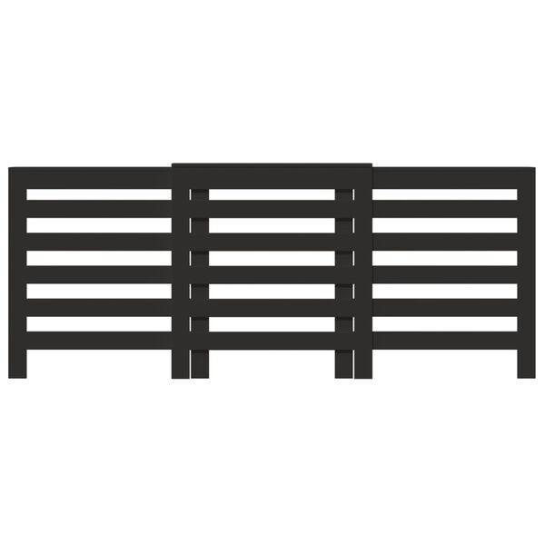 vidaXL Heizk&ouml;rperverkleidung Schwarz 205x21,5x83,5 cm Holzwerkstoff