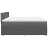 vidaXL Boxspringbett mit Matratze Dunkelgrau 200x200 cm Stoff