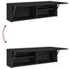 vidaXL Bad-Wandschrank Schwarz 100x25x30 cm Holzwerkstoff