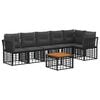 vidaXL Gartensofa-set 7 Stk. Schwarz und Dunkelgrau Poly-Rattan