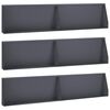 vidaXL St&uuml;tzmauer 6 stk. 100 x 12 x 50 cm Stahl Anthrazit