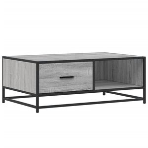 vidaXL Couchtisch Grau Sonoma 90x57x35 cm Holzwerkstoff und Metall