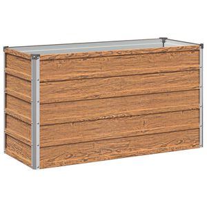 vidaXL Hochbeet im Garten Holz Braun 100 x 40 x 55 cm