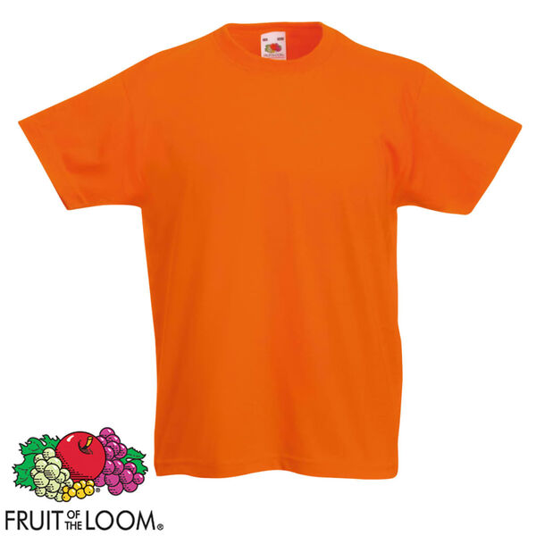 Fruit of the Loom Original Kinder-T-Shirts 5 Stk. Orange Gr&ouml;&szlig;e 128
