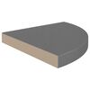 vidaXL Eck-Schweberegale 4 Stk. Hochglanz-Grau 35x35x3,8 cm MDF