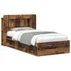 vidaXL Bettgestell mit Stauraum Altholz 90 x 190 cm Holzwerkstoff