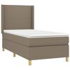 vidaXL Boxspringbett mit Matratze Taupe 80x200 cm Stoff