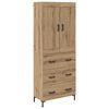 vidaXL Highboard 2 stk. Artisan-Eiche 69,5 x 34 x 180 cm Holzwerkstoff