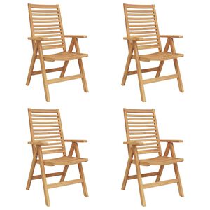 vidaXL Gartenstuhl 4 pcs Braun 52 x 64,5 x 108 cm Teak-Massivholz
