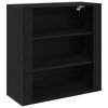 vidaXL Highboard Schwarz Eichen-Optik 80 x 33 x 150 cm Holzwerkstoff