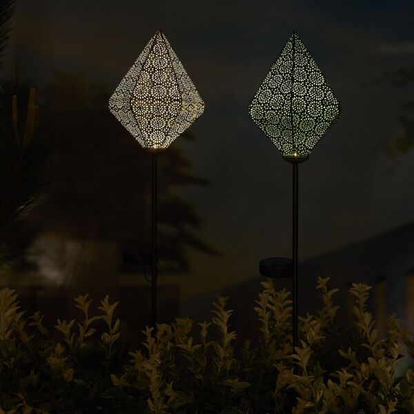 Luxform Solare LED-Garten-Steckleuchte Tyana Orientalisch Rosa
